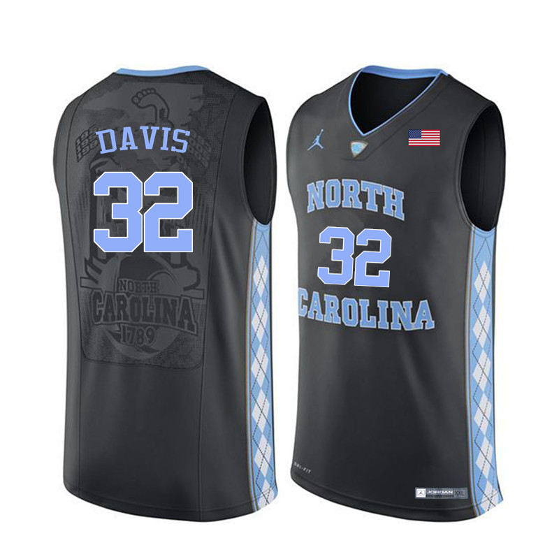 Men North Carolina Tar Heels #32 Ed Davis College Basketball Jerseys Sale-Black